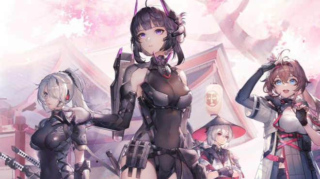 A group of characters stood together in Aether Gazer.