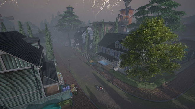 A lightning strike over the Undawn hub.