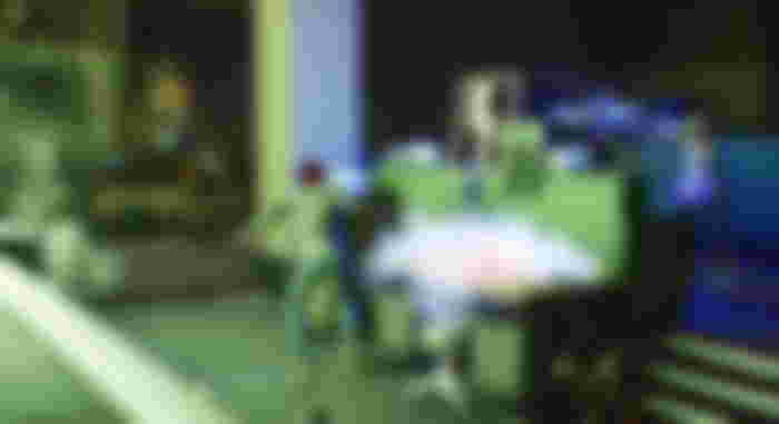 Three players face the monster killer in VHS. Two of them use weapons while one hides.