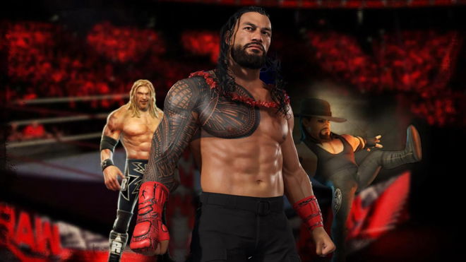 Roman Reigns and other characters from WWE games