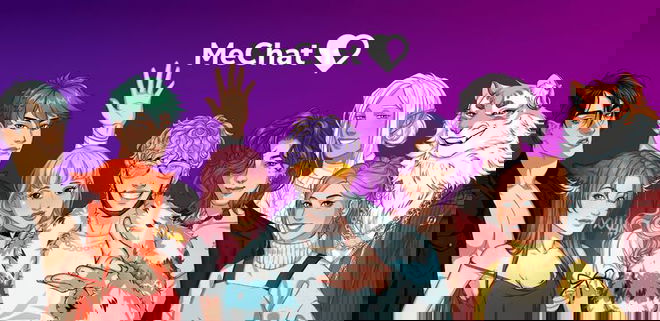 Image of a host of 2D animated love interests in MeChat.