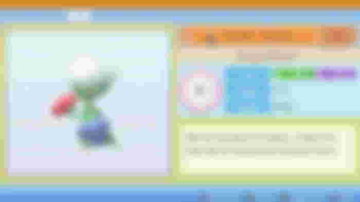 Roserade's entry in the National Pokédex in Pokémon Brilliant Diamond and Shining Pearl.