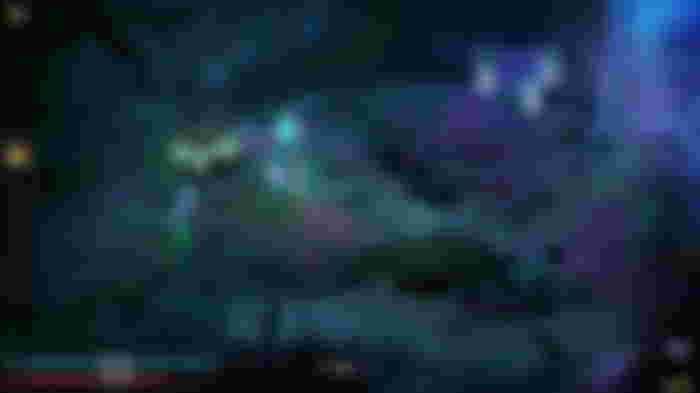 Melinoe wielding the Witch's Staff in an eery clearing in a forest in Hades 2.