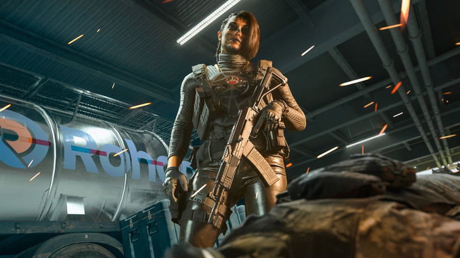 Modern Warfare 2 Valeria Operator holding gun