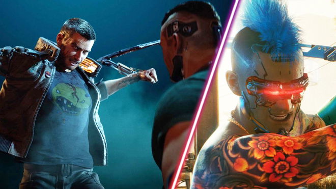 Cyberpunk 2077's V going for a mantis blade kill.