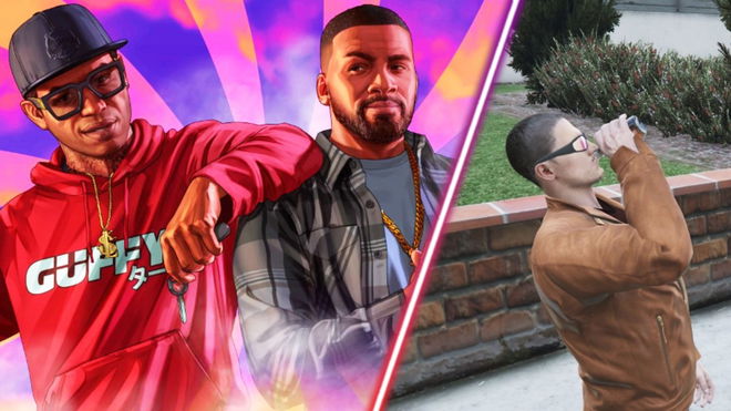 Franklin and Lamar from GTA 5.