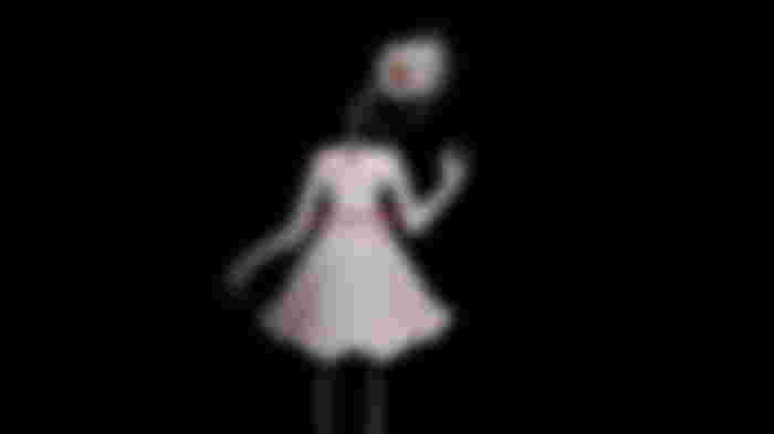 Screenshot from Maria, showing a haunted doll with a springy neck