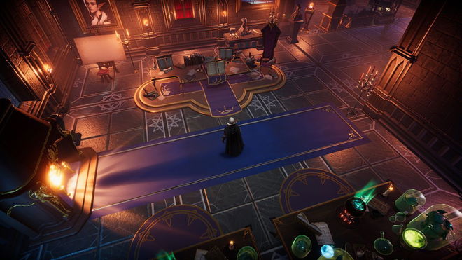 The character is somewhere in the castle in V Rising.
