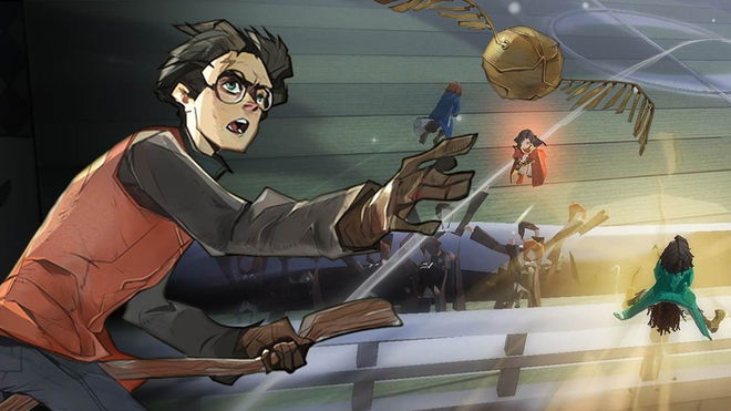 Image of Harry Potter playing Quidditch in Harry Potter Magic Awakened