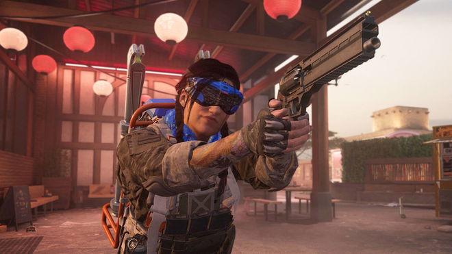 A player in One in the Chamber game mode