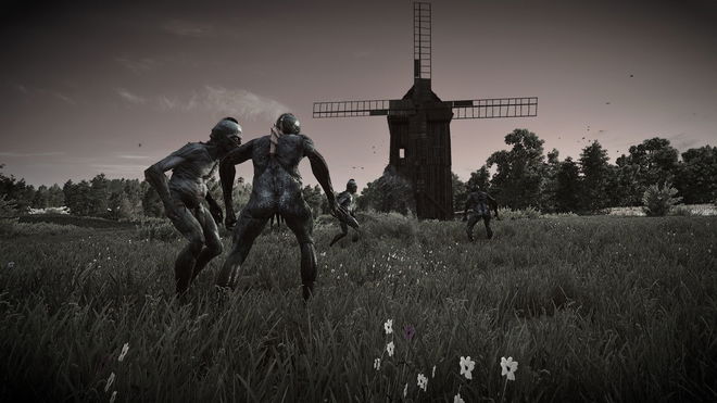 A screenshot of Geralt using the invisibility cloak.