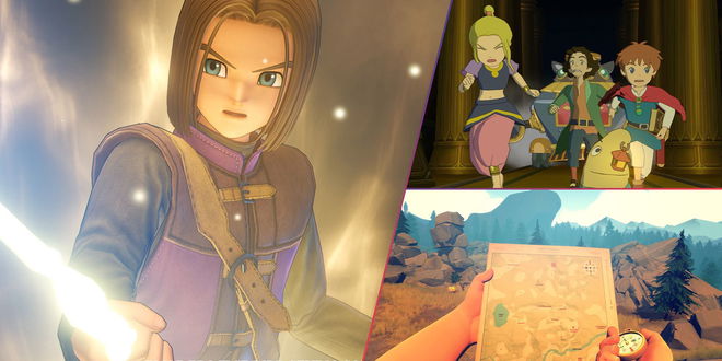 image of dragon age, ni no kuni, and firewatch