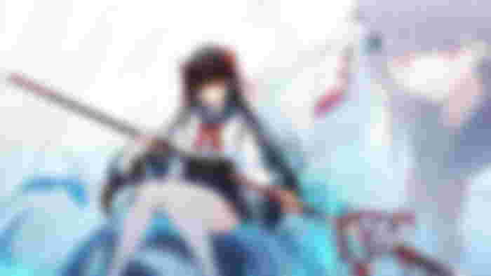 Revived Witch character, Yui, posing with a spear