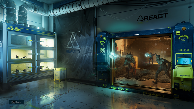 Grunt and Breacher Archæan enemies entering a subzone in Rainbow Six Extraction.