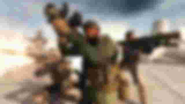 Screenshot of Warzone 2 players holding rocket launchers and firing them on a runway