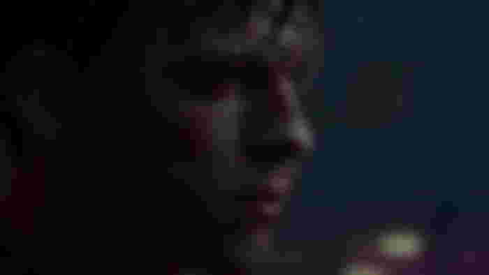Tom Holland's Spider-Man close up