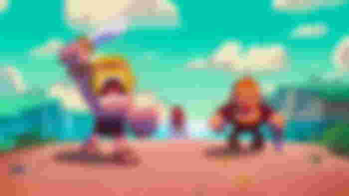 Squad Busters Barbarian and Greg stand ready to fight.
