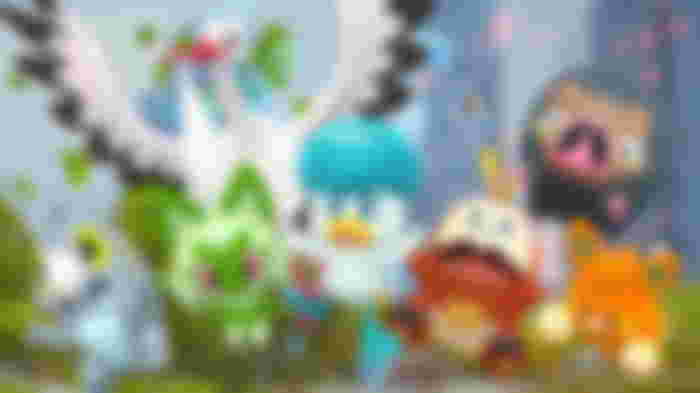 Pokemon Go Pokemon on blurred background