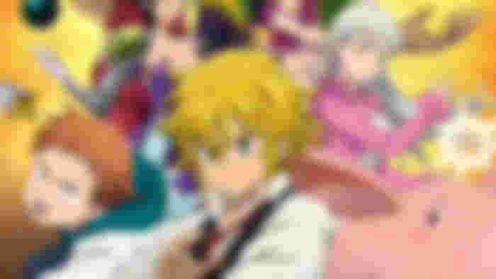 Seven Deadly Sins - young boy with ginger hair (left), boy with yellow hair (centre) and lady with white hair (right)