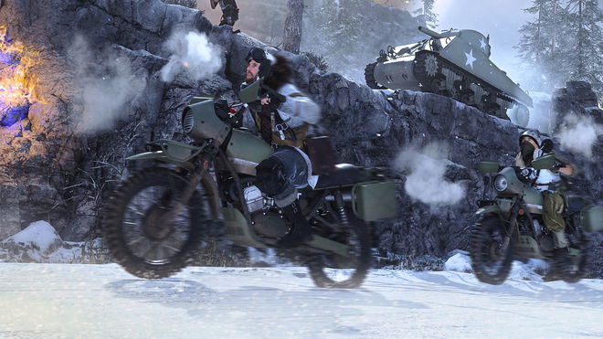 Image showing Vanguard players on motorbikes