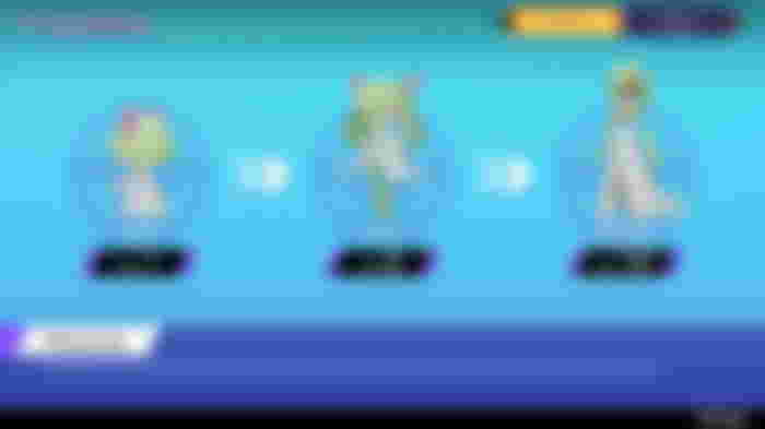 The progression screen showing at what level Pokémon Unite Gardevoir evolves.