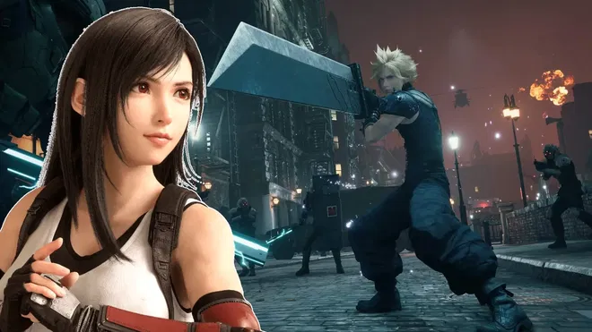 Final Fantasy VII Remake with Tifa art