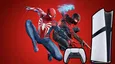 The PS5 next to Insomniac's Spider-Men