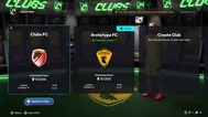 FC 26 Clubs menu
