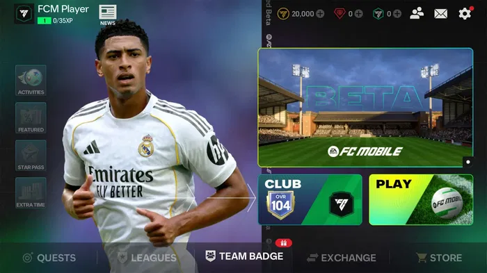 EA FC mobile new UI in beta