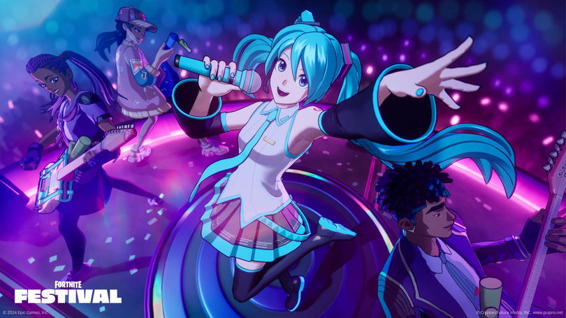 Hatsune Miku Fortnite skin key art
