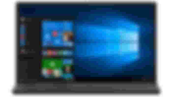 Windows 10 open on a black laptop.