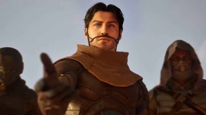 Character holding their hand out in Dune Awakening Surviving Arrakis trailer