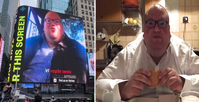 Deceased YouTuber celebrated in Times Square - Omar in Times Square and a moment from one of his videos