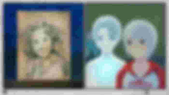 Ashley and D observe a painting of Frannie in Another Code: Recollection