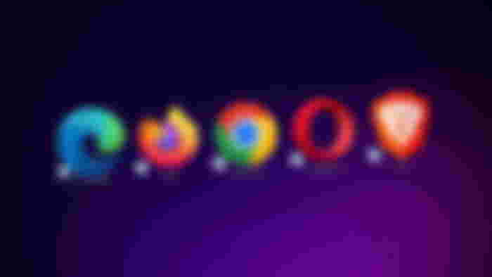 A screen with icons of several major web browsers.