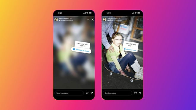 An image of the Instagram "Message to reveal" sticker