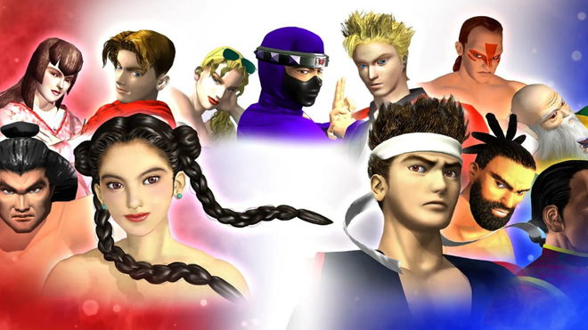 Virtua Fighter 3tb characters arranged in a wallpaper style 