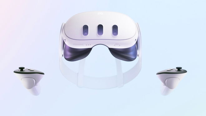Meta Quest 3 headset from a Meta press image