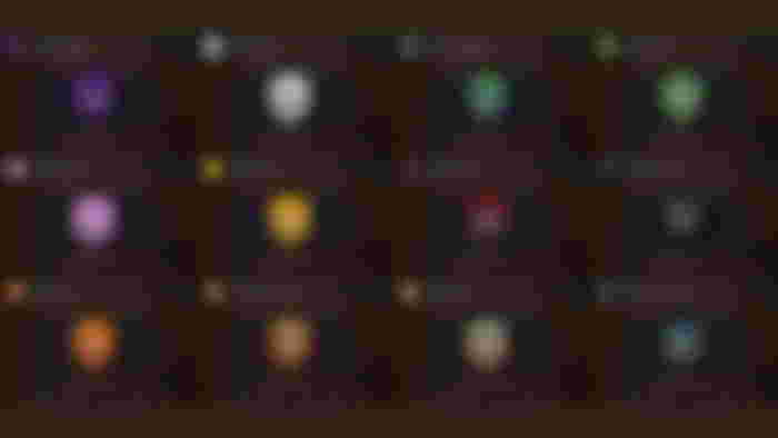 A chart of all the differently coloured dice in the Baldur’s Gate 3 expanded dice set mod
