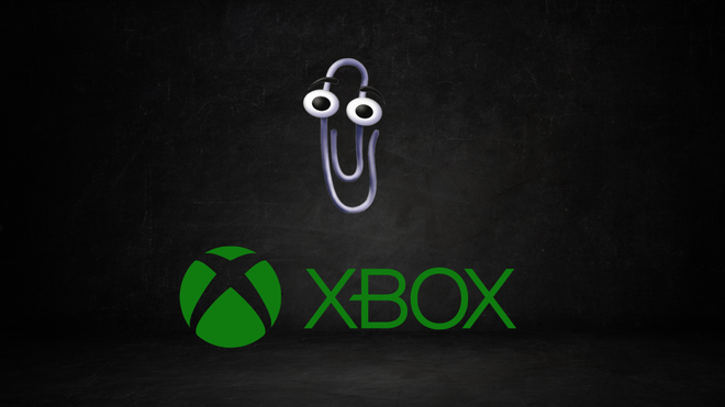 xbox logo and clippy