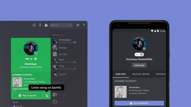 Discord Spotify Listen Along not working - An image of the Listen Along feature