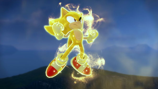 sonic frontiers underwhelming final boss rushed super sonic flies in a dominant pose