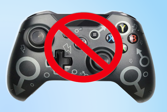 Third-party Xbox accessories ban - controller with a cancelled sign on it