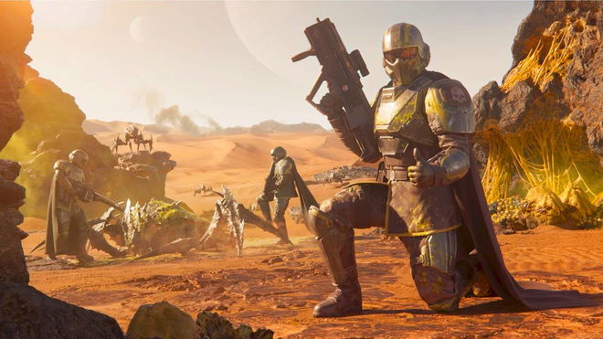 Helldivers 2 player giving a thumbs up