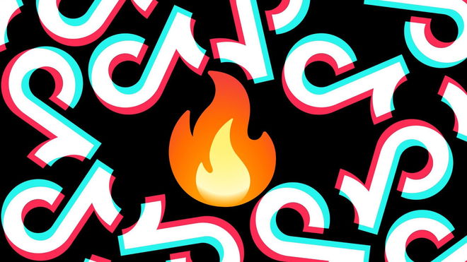 An image of the TikTok logo and the fire emoji representing TikTok Streaks