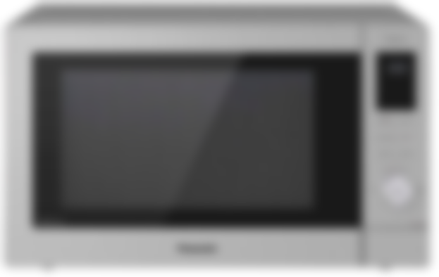 Panasonic HomeChef product image of a grey and black microwave-shaped device.