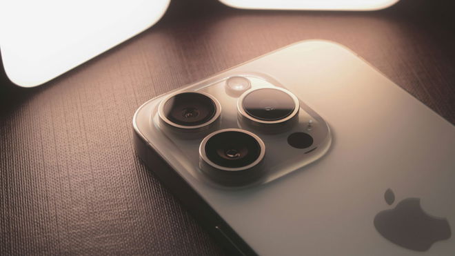 iPhone triangular camera design.