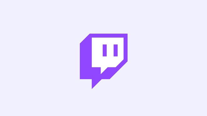 Twitch logo on pale blue background