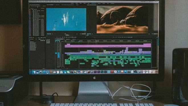 A Computer with an image editing software open on it.