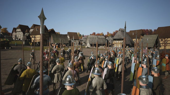 Army Marching in Manor Lords